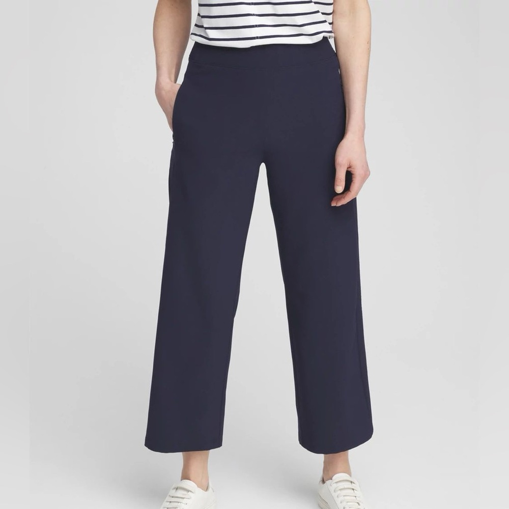 Chico’s Pull-On Wide Leg Pants l, Navy size 12